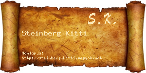 Steinberg Kitti névjegykártya